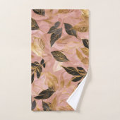 Roze Goud Populair Boho Leaves Collectie Bad Handdoek (Handdoek)