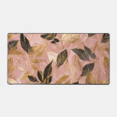 Roze Goud Populair Boho Leaves Collectie Bureaumat (Voorkant)