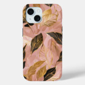 Roze Goud Populair Boho Leaves Collectie Case-Mate iPhone Case (Achterkant)