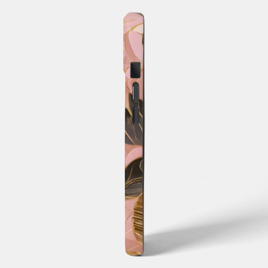 Roze Goud Populair Boho Leaves Collectie Case-Mate iPhone Case (Achterkant / Links)