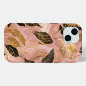 Roze Goud Populair Boho Leaves Collectie Case-Mate iPhone Case (Achterkant (horizontaal))