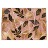 Roze Goud Populair Boho Leaves Collectie Groot Cadeauzakje (Achterkant)