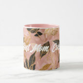 Roze Goud Populair Boho Leaves Collectie Mok (Midden)