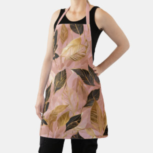 Roze Goud Populair Boho Leaves Collectie Schort