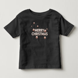 Roze Goud Prettig Kerstfeest - Kerstontwerp Kinder Shirts