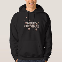 Roze Goud Prettig Kerstfeest - Vakantieontwerp Hoodie