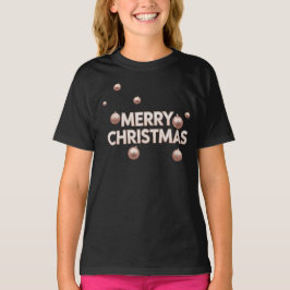 Roze Goud Prettig Kerstfeest - Vakantieontwerp T-shirt