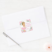 Roze Goud Prinses Baby shower Favor Stickers (Envelop)