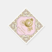Roze Goud Prinses Carriage Baby shower Servet (Hoek)