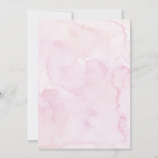 Roze Goud Prinses Kasteel eerste verjaardag Kaart (Achterkant)