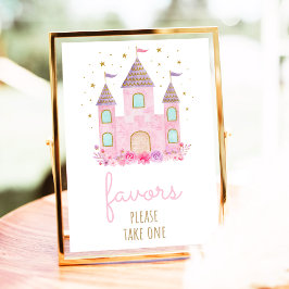 Roze Goud Prinses Kasteel Verjaardag Favorieten Te Poster
