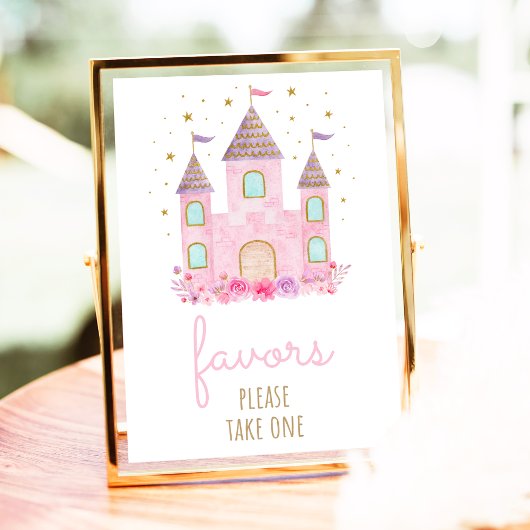 Roze Goud Prinses Kasteel Verjaardag Favorieten Te Poster