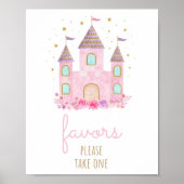 Roze Goud Prinses Kasteel Verjaardag Favorieten Te Poster (Voorkant)