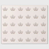 Roze Goud Prinses Kroon Sprookje Verjaardag Cadeaupapier (Vlak)