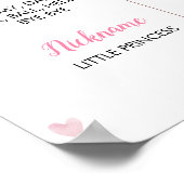 Roze Goud Prinses Kroon Verjaardag Mijlpaal teken Poster (Hoek)