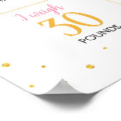 Roze Goud Prinses Kroon Verjaardag Mijlpaal teken Poster (Hoek)