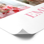 Roze Goud Prinses Kroon Verjaardag Mijlpaal teken Poster (Hoek)