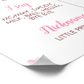 Roze Goud Prinses Kroon Verjaardag Mijlpaal teken Poster (Hoek)