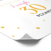 Roze Goud Prinses Kroon Verjaardag Mijlpaal teken Poster (Hoek)