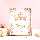 Roze Goud Prinses Kroongunsten Baby shower Poster