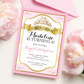 Roze Goud Prinses Kroonprinses Verjaardag Kaart