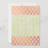 Roze & Goud Prinses Meisje Verjaardag Uitnodiging (Achterkant)