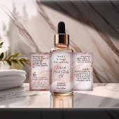 Roze Goud Product Label 4oz Oliedruppelaar of Fles