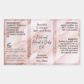 Roze Goud Product Label 4oz Oliedruppelaar of Fles (Voorkant)