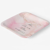 Roze + Goud Quinceañera Mis Quince Años Papieren Bordje (Gebogen)