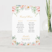 Roze Goud Quinceanera Prinses Padrinos Evenement Programma (Achterkant)