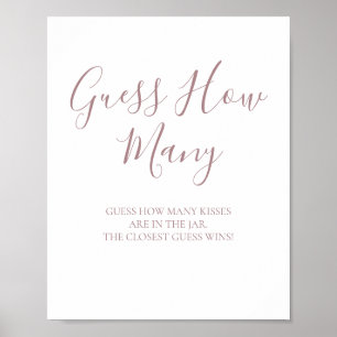 Roze Goud Raad de Kusjes Spel Bord Poster