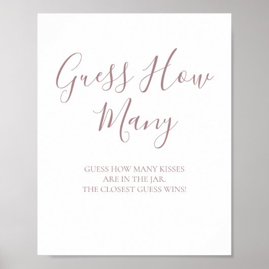 Roze Goud Raad de Kusjes Spel Bord Poster (Voorkant)