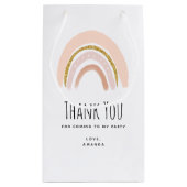 Roze & Goud Regenboog Boho Verjaardag Bedankt Klein Cadeauzakje (Achterkant)