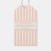 Roze Goud Retriever Baby Shower Cadeaulabel (Achterkant)
