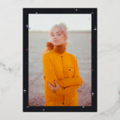 Roze Goud Retro Discoball Flares Afstudeerfeest Folie Uitnodiging (Achterkant)