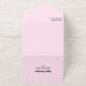 Roze Goud Retro Discoball Flares Sweet 16 Party All In One Uitnodiging (Buiten)