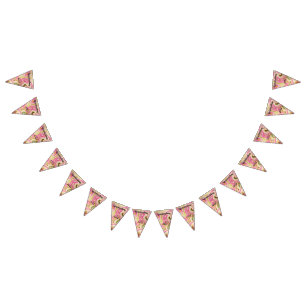 roze, goud, roos, wit, kunst, elegant, patroon, hu vlaggetjes