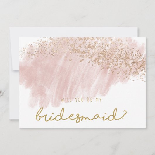 Roze goud roos zwarte spuitnevel kaart (Voorkant)