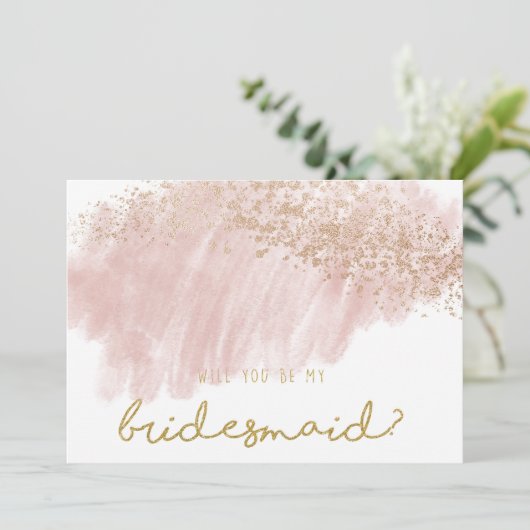 Roze goud roos zwarte spuitnevel kaart (Staand voorkant)