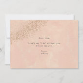 Roze goud roos zwarte spuitnevel kaart (Achterkant)