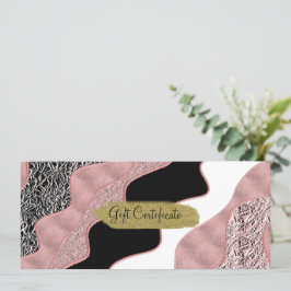 Roze Goud Roze Abstract Golf Modern Glam Trendmati Kaart