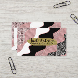Roze Goud Roze Abstract Golf Modern Glam Trendmati Visitekaartje