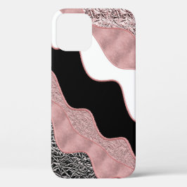 Roze Goud Roze Abstracte Golf Modern Glamour Trend Case-Mate iPhone Case