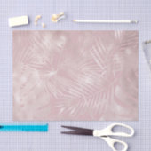 Roze Goud Roze Bloemrijk Tropisch Palmboomblad Tissuepapier (Craft)