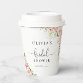 Roze Goud Roze Bruiloft Feest Papieren Bekers (Achterkant)