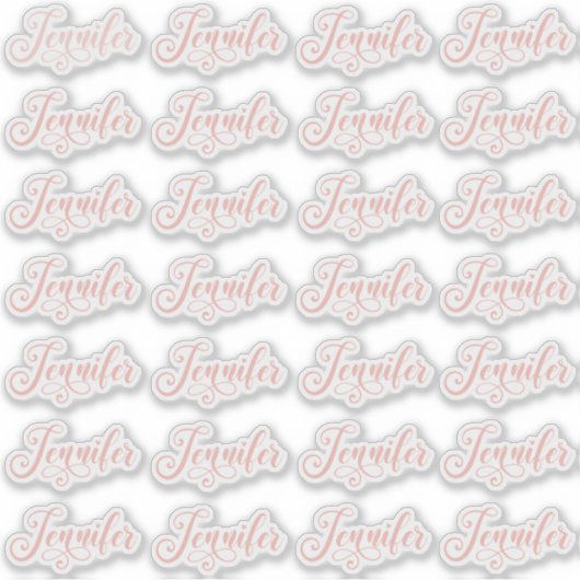 Roze Goud Roze Decoratie Jennifer 28 Stuks Sticker (Voorkant)