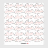 Roze Goud Roze Decoratie Jennifer 28 Stuks Sticker (Vel)