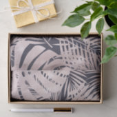 Roze Goud Roze Donkere Tropische Palmboom Bladeren Tissuepapier (Geschenk)