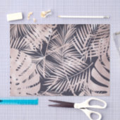 Roze Goud Roze Donkere Tropische Palmboom Bladeren Tissuepapier (Craft)