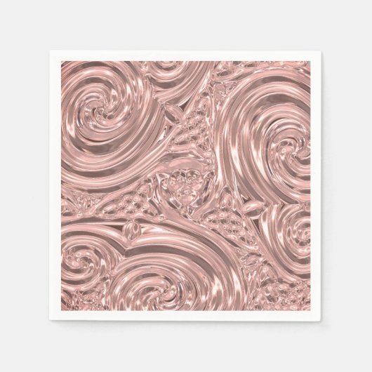 Roze goud roze elegante victoriaanse servet (Voorkant)